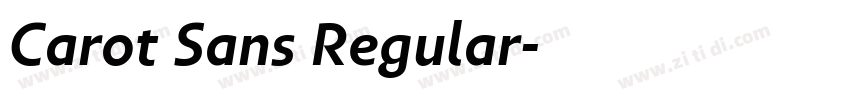 Carot Sans Regular字体转换